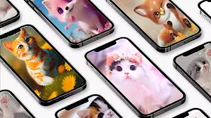 Cute Cat Wallpaper 3D Screenshot 1