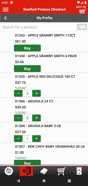 Bamford Produce Checkout Screenshot 1