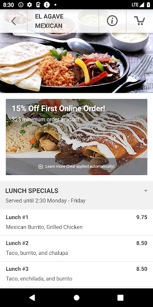 El Agave Mexican Restaurant Screenshot 2