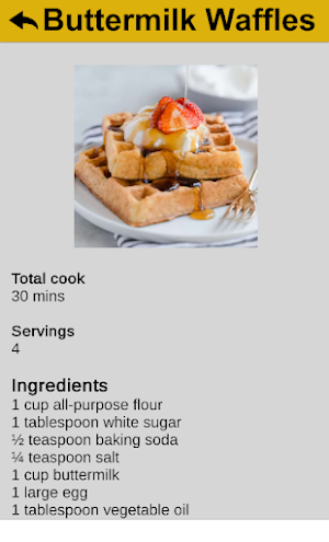 Homemade Waffle Recipe Offline Screenshot 3