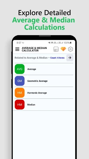 Average & Median Calculator Screenshot 0