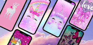 Glitter Cute Girly Wallpaper Screenshot 1