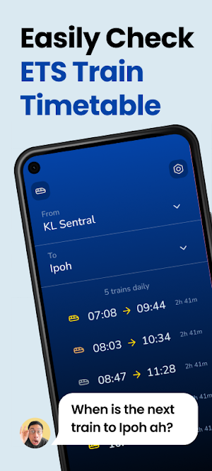 ETS Timetable - Train Schedule Screenshot 0