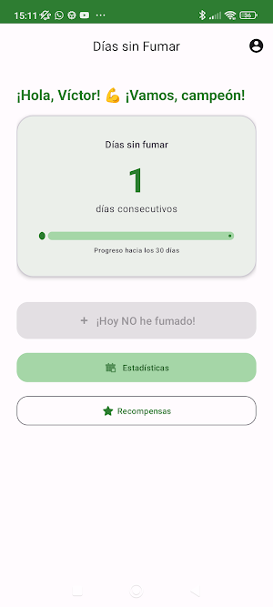 Días sin Fumar, Crea un hábito Screenshot 2