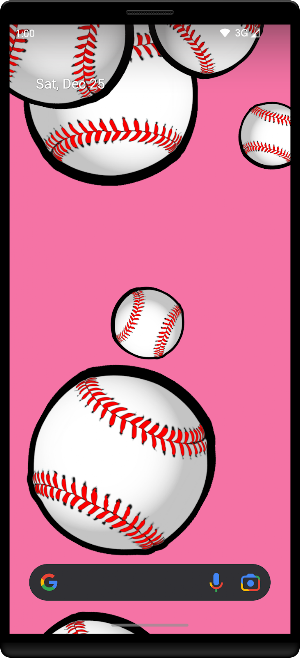 Baseballs Live Wallpaper Screenshot 2