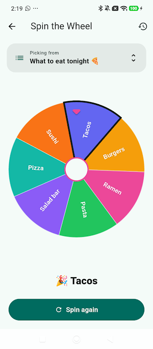 List Picker — Random Decider Screenshot 1