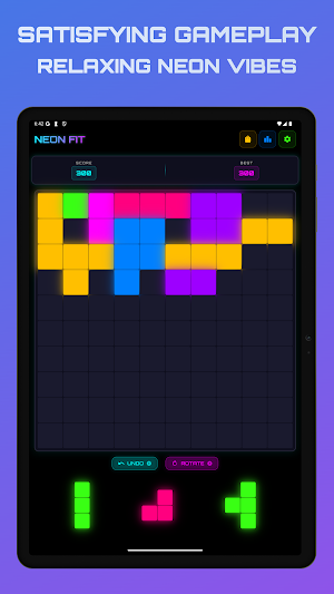 Neon Fit: Glow Block Puzzle Screenshot 2