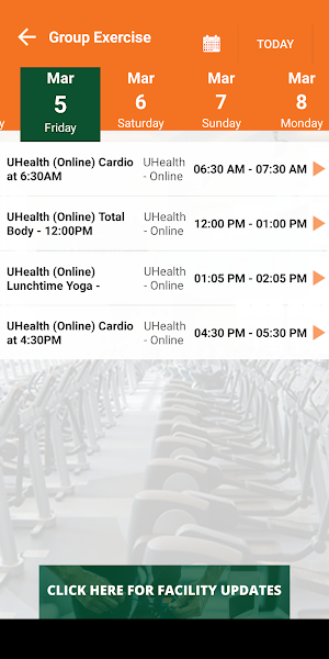 UHealth Fitness & Wellness Screenshot 1