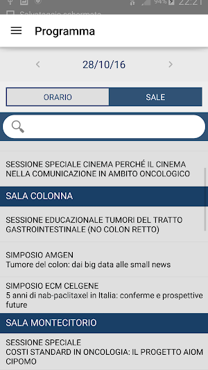 Congresso AIOM 2016 Screenshot 2