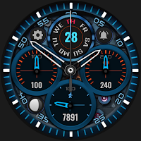Blue Analog Watch Face