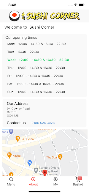 Sushi Corner Oxford Screenshot 1