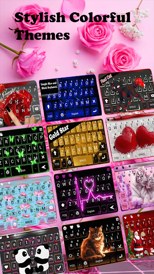 Pink Rose Keyboard Theme Screenshot 3