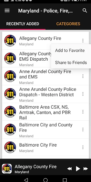 Police Scanner Radio - Maryland, USA Screenshot 1