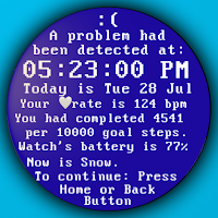 Blue Screen Simulate WatchFace