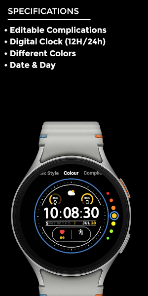 Night ver 21 - watch face Screenshot 3