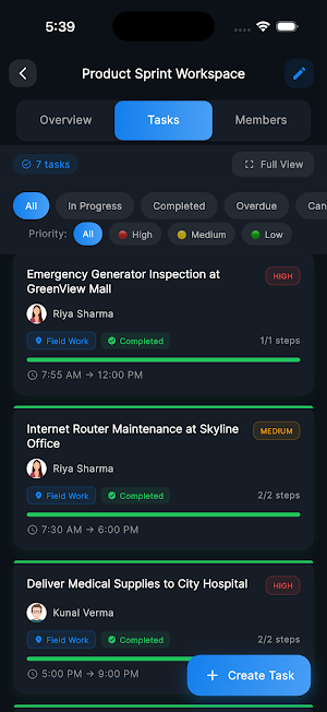 TaskRoom - Field Staff Tracker Screenshot 3