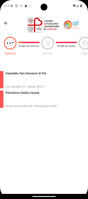 Eliminacode AOU Cagliari Screenshot 1