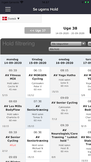 Aktivt Velvære Fitness App Screenshot 0