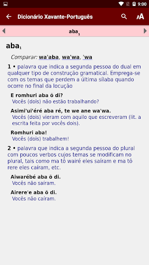 Dictionary Xavante-Portuguese Screenshot 2