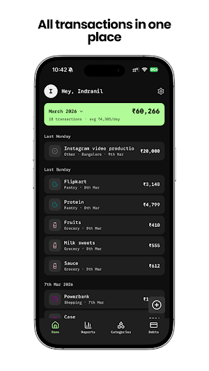 zero: offline expense tracker Screenshot 0