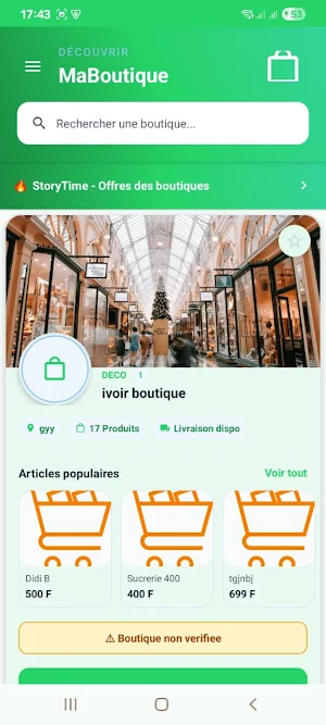 MaBoutique Client Screenshot 0