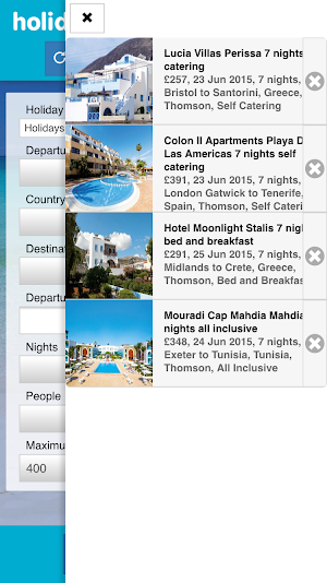 Holiday Search Engine Screenshot 3