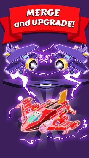 Merge Planes Neon Game Idle Screenshot 1