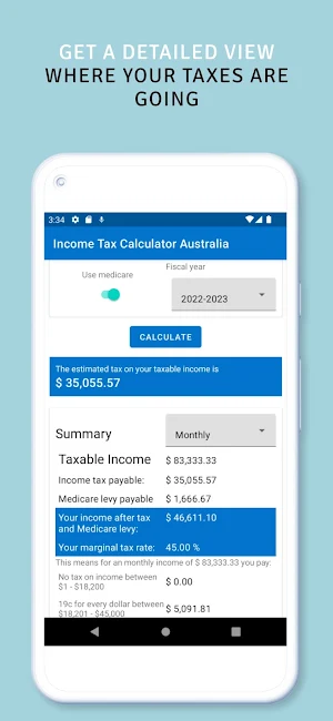 Calculate Income Tax Australia Screenshot 1