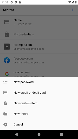 Secrets Password Manager Screenshot 1