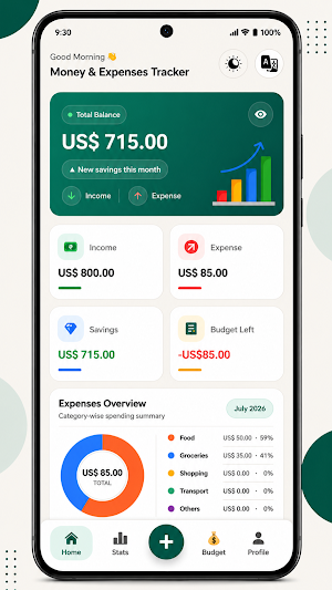 Daily Budget: Expenses Tracker Screenshot 0