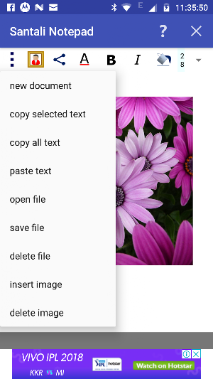 Santali Notepad Screenshot 2