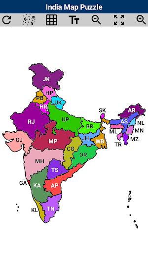 India Map Puzzle Screenshot 0