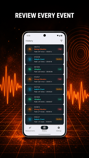VibeTrace Vibration Meter Screenshot 0