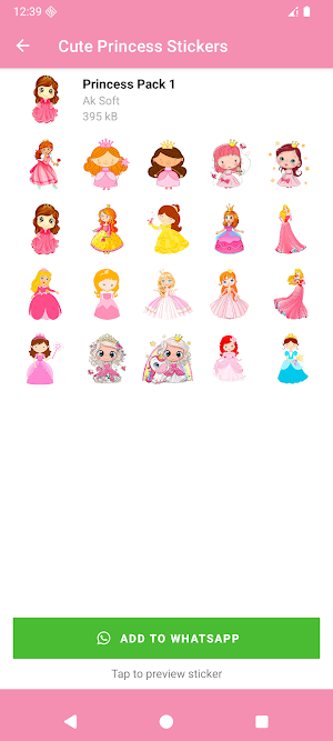 Cute Princess Stickers Screenshot 2