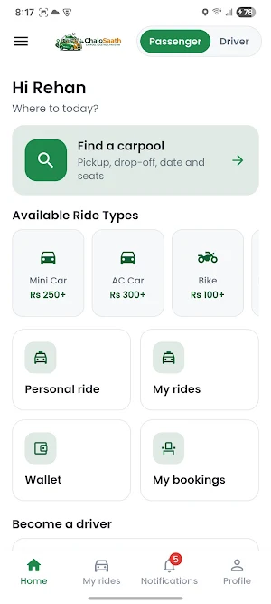 ChaloSaath Screenshot 1