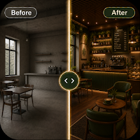 AI Coffee Shop Room Makeover