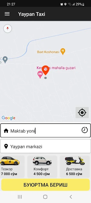 Yaypan Taxi Screenshot 0