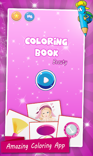 Beauty Coloring Pages Fashion Drawing Game Screenshot 0