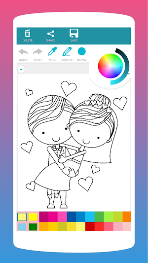 Bride and Groom Coloring Book Screenshot 1