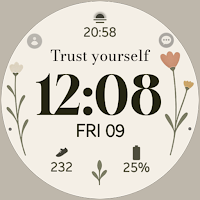 Floral Motivation Watch Face