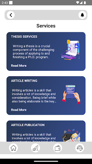 Writing and Publications Screenshot 2