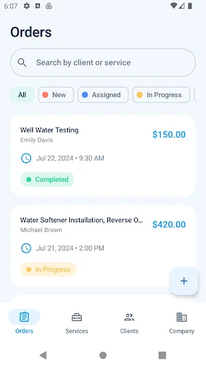 WaterPro Manager Screenshot 1