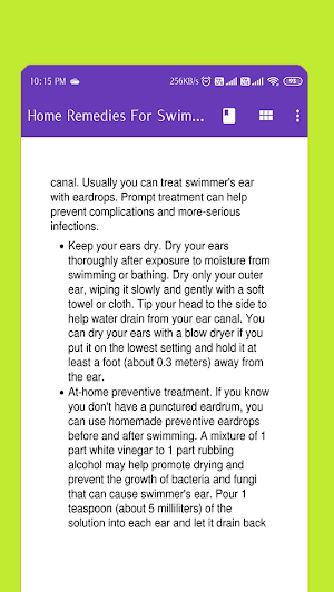 Home Remedies For Swimmer’s Ear Screenshot 2