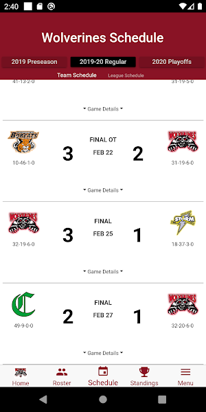 Whitecourt Wolverines Screenshot 3