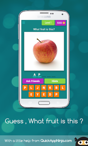Smart Quiz : Guess the Fruits Screenshot 0