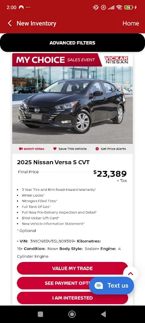 Vickar Nissan Screenshot 1