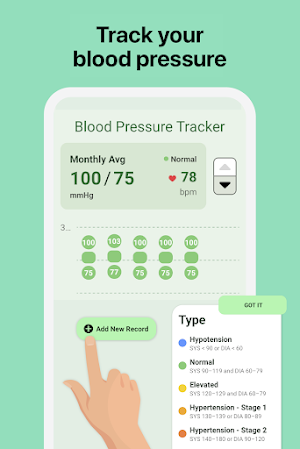 Blood Pressure Log App Screenshot 1