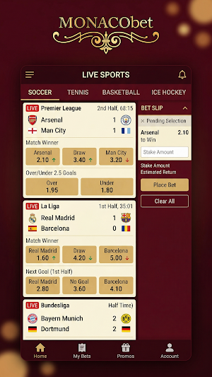 Monacobet App Screenshot 2