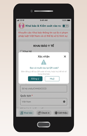 SDT-Khai báo & Kiểm soát vào ra Screenshot 2
