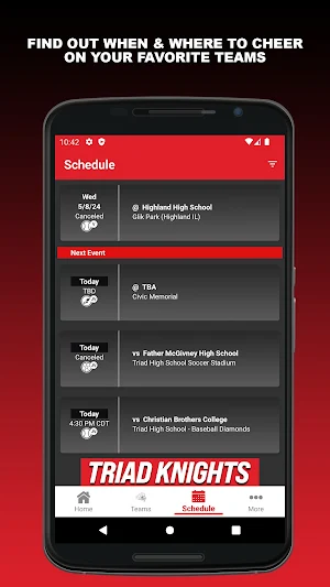 Triad Knight Athletics Screenshot 1